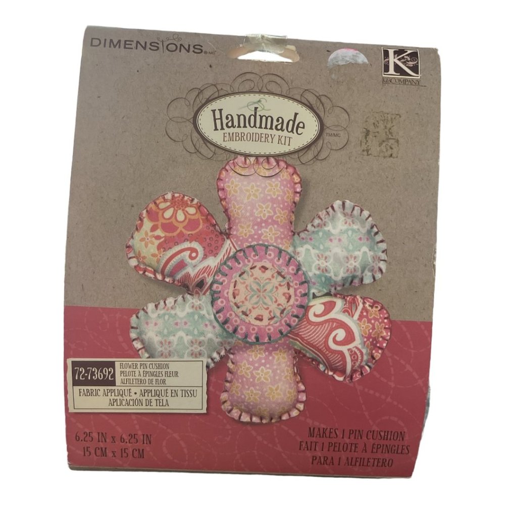 DIMENSIONS Handmade Embroidery Kit Flower Boho Applique Add to Jean Jacket